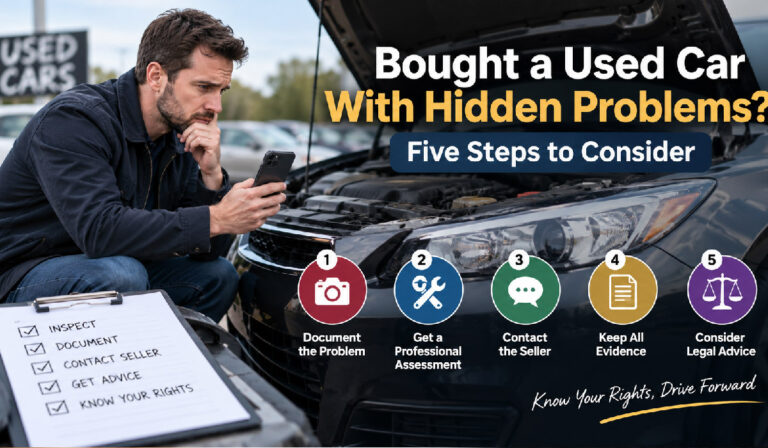 Bought a Used Car With Hidden Problems? Five Steps to Consider